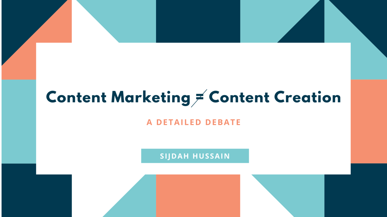 Difference between Content Marketing And Content Creation